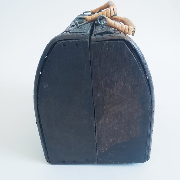 Vintage Asian Woven Vicker Trinket Box# - Picture 6 of 10